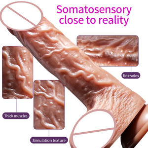 Vibradores estimuladores de vagina fuertes, diversión Lésbica, Control remoto, pene de silicona líquida, masturbador para mujer, Juguetes sexuales, consoladores - Product Image 2