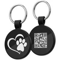 QR-Code Haustier-ID-Anhänger Hundemarken Direkt vom Hersteller Personalisierte Blanko Lasergravur Aluminium Metall-Pin Silber HD OPP-Beutel Engel