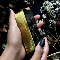 Tarot 2,75x4,75 pouces OEM Inspire Espanol Oracle Card Gold Gilt Deck Box oracle Boîte de cartes personnalisée avec livret