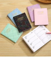 Agenda 2026 A7 en anglais, agenda holographique laser 2025, carnet de poche portable, mini carnet de poche