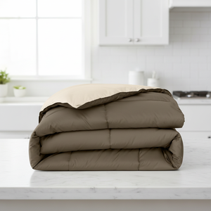 Couette en gros bicolore personnalisée avec garnissage synthétique, tissu doux pour la peau, qualité supérieure, toutes saisons, pour hôtels - Product Image 1