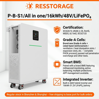 Système de stockage d'énergie solaire tout-en-un sur pied de 14,34 kWh 6 kW avec batterie LiFePO4 51,2 V 280 Ah et onduleur
