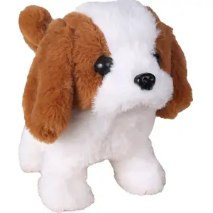 Electric walking dog toy for kids waking and dancing simulation dog plush toy