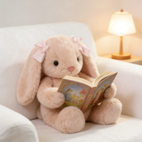 Jouets en peluche lapin de Pâques, peluche lapin colorée, oreiller en peluche, animal en peluche mignon, fournitures de fête promotionnelles