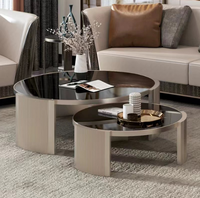 Ensembles de table basse aviateur de luxe en marbre ou en bois de bouleau ou en acier argenté table basse de meubles design abstrait dragon mart dubai