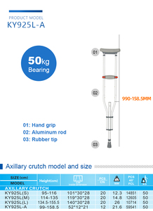 KY925L con tubo ovale molto più forte <span class=keywords><strong>Stampelle</strong></span> <span class=keywords><strong>Prezzo</strong></span> di Fabbrica Direttamente Sotto Le Ascelle Bastone Da Passeggio <span class=keywords><strong>Stampelle</strong></span> Ascellari - Product Image 4