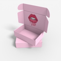 Boîtes d'expédition de luxe roses pour gloss à lèvres, boîtes d'expédition cosmétiques uniques en carton, emballage pour gloss à lèvres