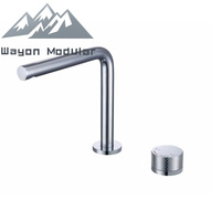 Robinet de lavabo monocommande Wayon de luxe en or brossé, dernière collection