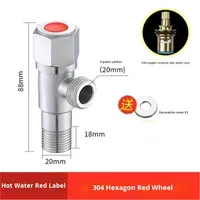 Robinet d'angle universel 4 pouces en acier inoxydable écologique au design moderne pour chauffe-eau et toilettes, eau froide et chaude, vente en gros