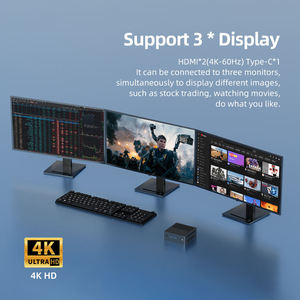 PC chơi game cỡ nhỏ Core I7 với RAM 8GB-32GB, SSD 1TB, màn hình kép, hệ điều hành Linux, mới dành cho chơi game trên máy tính để bàn - Product Image 3