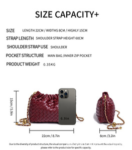 <span class=keywords><strong>Borsa</strong></span> Cloud 2025 Completamente Intrecciata a Mano - Stile a Tracolla con Catena, Monospalla, in Poliestere, Versatile, Lusso Leggero, Moda Femminile - Product Image 6