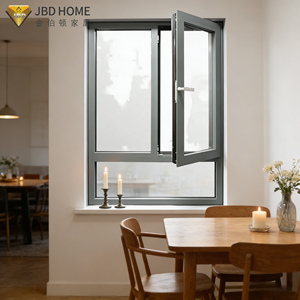 Fenêtre à battants en aluminium moderne de qualité supérieure pour maison et villa - Certifiée CE, rupture de pont thermique, double vitrage, énergie écoénergétique - Product Image 2
