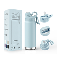 Bouteille d'eau sport transfrontalière au design moderne, en acier inoxydable à double paroi, tasse isotherme sous vide pour l'extérieur, minimaliste et portable