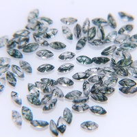 Agate mousse verte naturelle à facettes en forme d'oeil de cheval pierre précieuse traitée thermiquement pierre précieuse en vrac pour la conception de bijoux pour bagues pendentifs