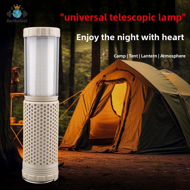 Outdoor Lightweight Adjustable Telescopic Magnetic Camping Lamp USB Rechargeable Portable Waterproof Hanging LED Tent Light