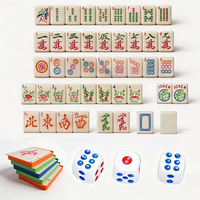 Jeu de Mahjong américain de 160 pièces, tuiles de Mahjong imprimées en 3D avec supports, dés et jokers, jeu de société portable pour la famille