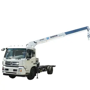 5 ton crane mounted truck hydraulic boom lifting crane machine for sale