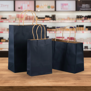 Sacchetto di Carta Kraft Grande Personalizzato con Manici, Stampato in Offset, Ecologico, in Materiali Riciclati, per Asporto e Shopping - Product Image 1