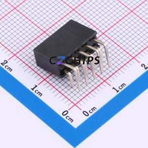 XDM254-2-05-W-8.5-G0 Pin Socket Bent Lead Through Hole,P=2.54mm Connector 2x5P 2.54mm Square Hole Right Angle Insert - Product Image 2