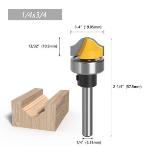 Lavie Milling Cutter 1/4 Handle High Carbon Steel For Woodworking Machine <b>Tools</b> <b>Profile</b> Trimming Knife - Product Image 2