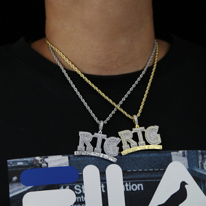 Collar con Colgante de Letras 'Respect <span class=keywords><strong>the</strong></span> <span class=keywords><strong>Ghetto</strong></span>' Estilo Hip Hop con Circonitas Cúbicas para Hombre y Mujer, Joyería Gótica con Cadena Larga - Product Image 4