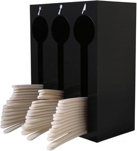 Plastic Utensil Holder Dispenser Silverware Organizer Cutlery Holder Caddy Suitable for Restaurant Picnic Party Office Cafe