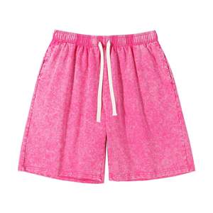 Short vintage d'été décontracté pour hommes grande taille Short pour hommes en coton lourd lavé à l'acide avec logo personnalisé Short anti-stress pour hommes - Product Image 5