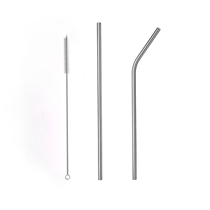 Set di cannucce in acciaio inox di dimensioni personalizzate e riutilizzabili set di cannucce in acciaio con spazzola <span class=keywords><strong>per</strong></span> la pulizia in metallo set di paglia 3 pezzi facile da <span class=keywords><strong>pulire</strong></span> - Product Image 3