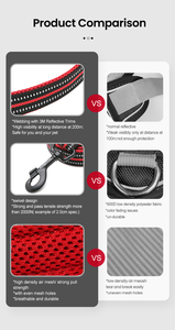 Truelove 批发优质户外反光可调节耐用防拉力豪华宠物背带项圈和皮带套装（适用于狗和猫） - Product Image 4