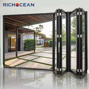 RICHOCEAN Puertas Plegables de Patio de Aluminio Ultra Delgadas Personalizadas, Puerta Plegable Doble con Doble Acristalamiento Low-E - Product Image 2
