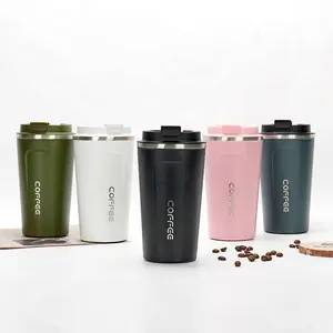 Tasses à café personnalisable, thermos, avec Logo personnalisable, pour voyage, mignon, gobelet isolé, en acier inoxydable, pour voyage, LX01