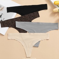 Vrouwen String Ondergoed Kant Uitgehold T Rug Lage Taille Ijs Zijde Sexy Brutale String Doorzichtig Slipje
