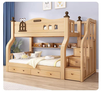 Nouvelle Arrivée Lits Superposés en Bois de Luxe Léger et Robuste pour Hôtels, Écoles, Dortoirs, Universités et Appartements, avec Escalier
