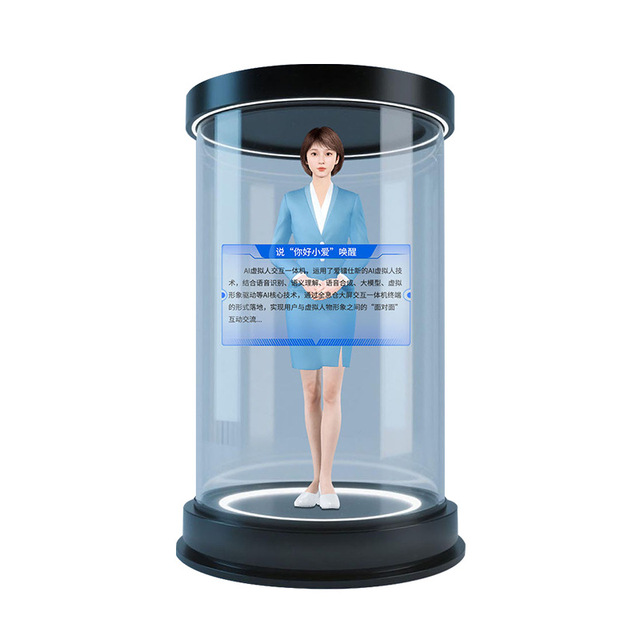Nuoqi NQ-H215GR 3D Holographic AI Interactive Showcase 178 Viewing Angle Holobox Desk Top Hologram Display Tube 21.5" Indoor OEM