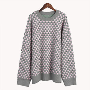 Suéter de Punto Casual con Estampado de Fresas para Otoño, Nuevo, Cuello Redondo, Holgado, Personalizado con Estampado para Mujer - Product Image 6