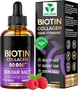Fornecimento de fornecedor OEM de marca própria Biotina e colágeno vitaminas para suporte ao crescimento do cabelo Suplemento B7 unhas fortes e pele saudável
