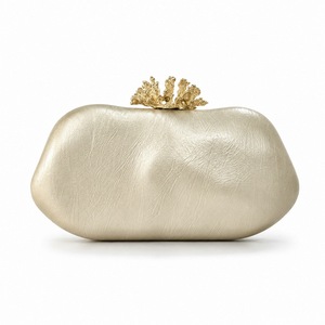 Stylish <b>Silver</b> PU Clutch Bag with Gold Crown Custom Luxury Women's Evening Bags Shell Pattern High Quality - Product Image 3