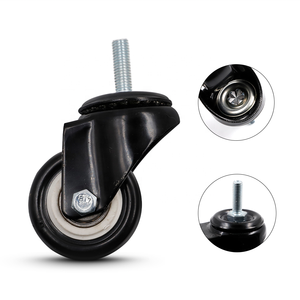 Top Seller Schwarz 1,5 Zoll Schraub stange Universal Brake <span class=keywords><strong>Crib</strong></span> Electrical Special Nylon Möbel gießer für Kleider schrank - Product Image 5