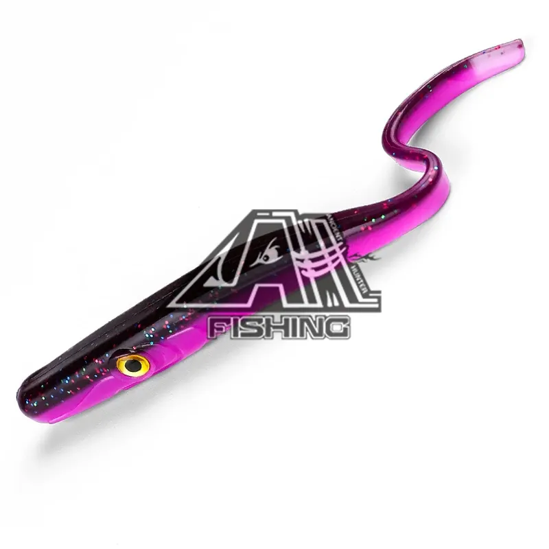 Antiga caçador isca de pesca, 125mm 180mm estranha maluca, macia, isca de pesca, isca artificial de silicone, minhoca, agulha