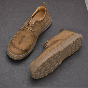 Zapatos Casuales de Cuero Genuino para Hombre, Estilo Vintage, Versátiles, Transpirables, de Caña Baja, con Cordones, para Uso Diario, Cómodos, Novedad 2026 - Product Image 3