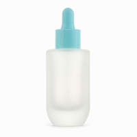 Flacons vides en verre cylindriques avec compte-gouttes pour cosmétiques, vernis à ongles, huiles corporelles et huiles essentielles, 20ml, 30ml, 50ml, 60ml, 80ml, sérigraphiés