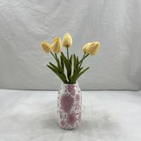 Tanaman Pot Tulip Kuning Buatan Modern Berkualitas Tinggi Tahan Lama, Buket Bunga Buatan Tangan Ramah Lingkungan Dapat Digunakan Kembali Natal Paskah