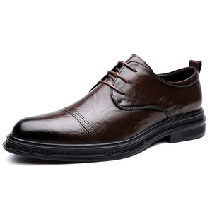 Zapatos de Vestir de Cuero para Hombre, Negros, con Cordones, Formales, Oxford, para Negocios, Oficina, Tallas Grandes 47 48 - Product Image 5