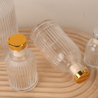 Diffuseurs d'aromathérapie de style romain Vase vide rond diffuseur de roseau en verre d'arôme bouteilles pour ensembles de diffuseurs de roseau de remplacement bricolage