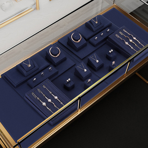 Sundo <span class=keywords><strong>2025</strong></span> mới trang sức cửa sổ hiển thị đặt bông tai vòng cổ đạo cụ da đỏ truy cập trang sức hiển thị đứng - Product Image 3