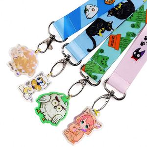 Mobile Phone Nylon <b>Lanyard</b> Acrylic Pendant Decoration Keychain Personalizado Printed <b>Polyester</b> Neck <b>Lanyards</b> with logo Custom - Product Image 3