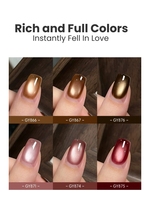 MyBeautyNails Nail Supply Hema et Tpo Free Fall Magnet Magnetic Cat Eye Gel Polish Set Red Silk Moonlight Cat Eye Gel