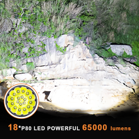 Super lumineux haute puissance solaire Linterna 65000 lumens projecteur Rechargeable lanterne LED torche lumière lampe de poche tactique