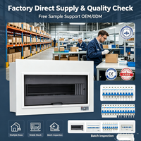 DELIXI Boîtier de distribution d'éclairage en gros, Tableau de protection 100A, Boîtier de disjoncteur sur rail DIN, IP30, 230V, en plastique, avec verrouillage, OEM ODM