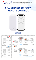 2024 nuevo producto YET2228 control remoto domótica garaje abridor de puerta de vidrio